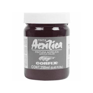 Imagem de Tinta Acrilica P/ Tela 250ml Corfix G1 - 064 Marrom Van Dick