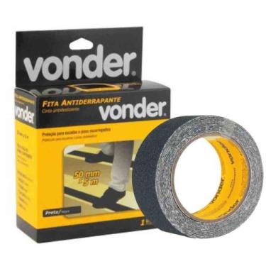 Imagem de Fita antiderrapante preta 50mmx 5m preta vonder