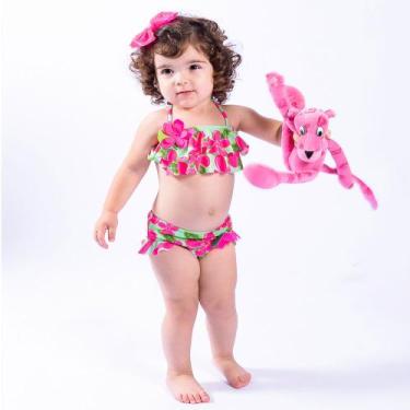Imagem de Biquíni Infantil Floral Proteção UV 50+ Viva Flor, 1