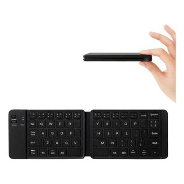 Imagem de Mini Teclado Dobrável Portátil Sem Fio Cel/tab/notebook - Xila, Branco