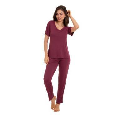 Imagem de Pijama Longo Vinho Sepie 1052 Liganete, M, Vinho