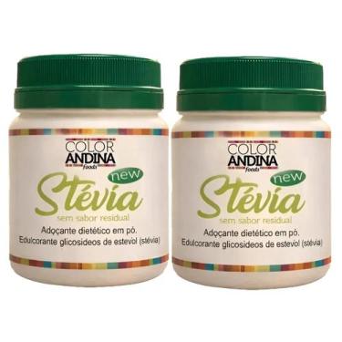 Imagem de Kit 2 Adoçante Natural Dietético Stevia 10g Color Andina Sem Amargo se