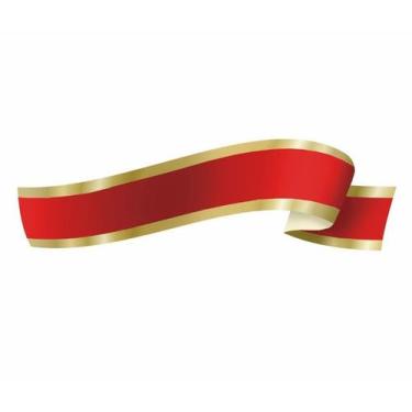 Imagem de Fita Decorativa Maxi 32mm x 100m - Albano, Vermelho ouro