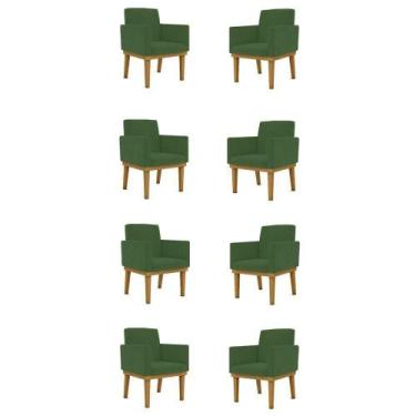 Imagem de Kit 8 Poltronas Reforçadas Esteticista verde - BALAQUI DECOR
