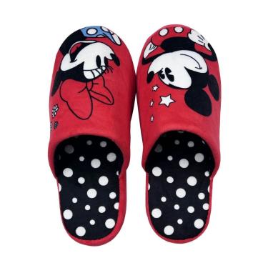 Imagem de Pantufa Feminina Aberta Mickey Minnie Vermelha Nº 38/39