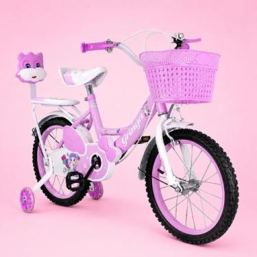 Imagem de Bicicleta Infantil De Passeio Com Freios V-brakes Aro 14 Rosa - Gringa