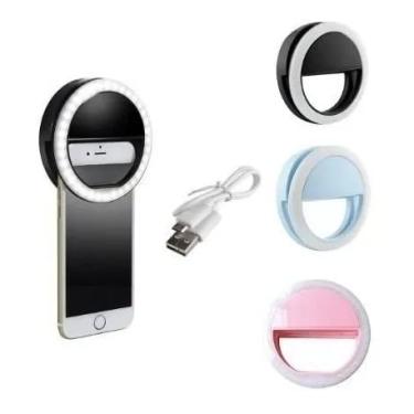 Imagem de KIT COM 1UND. Mini Selfie Blogueira - Ring Light Celular Luz De Flash Anel Led Xj-01/sg-11