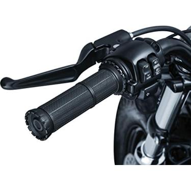 Imagem de Kuryakyn 3582 Braços de guidão Riot para acelerador e embreagem, controle do acelerador de cabo duplo: motocicletas Harley-Davidson 1996-2019, preto acetinado, 1 par