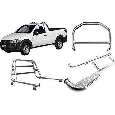 Imagem de KIT QUEBRA MATO+ESTRIBO+SANTO ANTONIO STRADA 14/2020 CROMADO