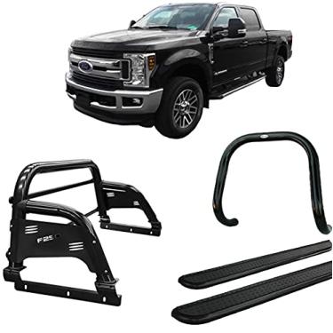 Imagem de Kit quebra mato+Estribo CH+Sant Antonio H3 F250 C Dupl Preto