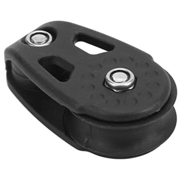 Imagem de Bloco de polia de plástico, roldana de barco com rotação de 360 graus, leve, de liberação rápida, com âncora para cortinas para canoa para garagens