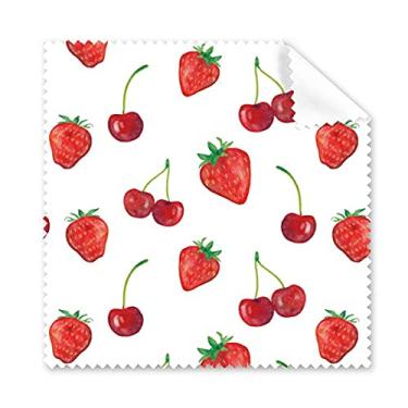 Imagem de Pano de limpeza com estampa de frutas vermelhas e morango, 5 peças