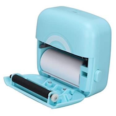 Imagem de Mini impressora de etiquetas, Impressora térmica de resolução de 200 DPI, Impressora térmica direta Bluetooth sem tinta recarregável Labeler Study Sticky Note for Mobile Office Travel (azul)