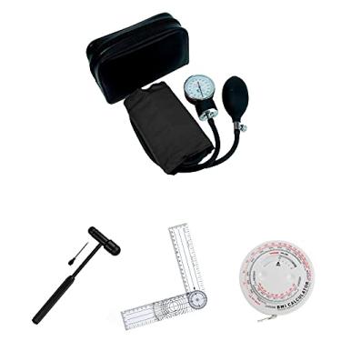 Imagem de Kit Fisioterapia Medidor De Pressão Martelo Goniometro Trena (Grafite)