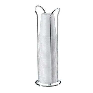 Imagem de Organizador Porta Copos Descartáveis 200ml Aço Cromado