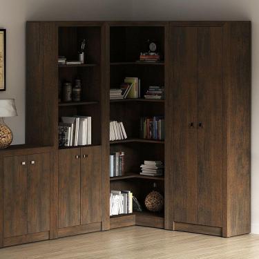 Imagem de Armário Estante de Canto Alto Tecno Mobili Rústico