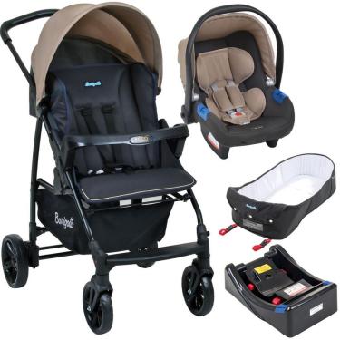 Imagem de Carrinho de Bebe Bebe Conforto Base e Ninho Burigotto Ecco Cinza Bege