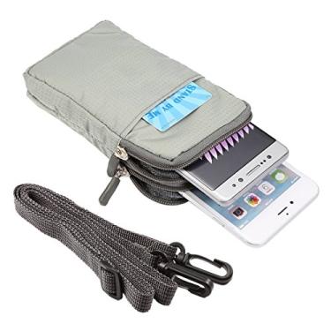 Imagem de Universal Multi-function Plaid Texture Double Layer Zipper Sports Waist Bag/Shoulder Bag for iPhone X & 7 & 7 Plus/Galaxy S9+ / S8+ / Note 8 / Sony Z5 / Huawei Mate 8, Size: 16.5 x 9.0 x 3.0cm