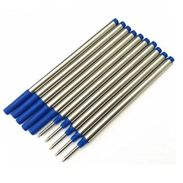 Imagem de 10 Cargas Compatível Com Caneta Montblanc Rollerball Refill Azul - Escrita Média