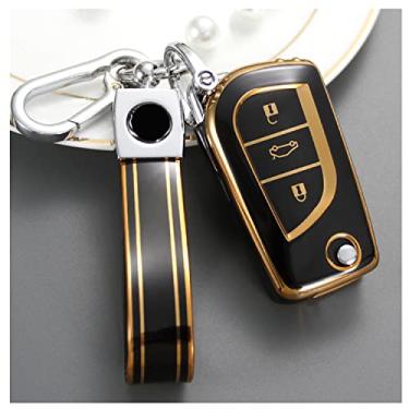 Imagem de Capa Para Chave De Carro, Apto Para Toyota Auris Corolla Avensis Verso Yaris Aygo Scion Tc Im 2015 2016 Camry Rav4
