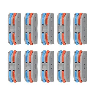 Imagem de Qudai Conectores de fio 10pcs Conectores de emenda compactos Conector de cabo Conjunto de conectores de travamento de alavanca Conector de cabo de fiação universal Terminais de condutores push-in r NP