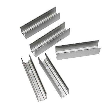 Imagem de Suporte de montagem de 2 canais de luz de corda neon LED Flex, clipes de montagem de suportes de alumínio, trilho de 2 furos, 50 peças/pacote