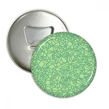 Imagem de Emblema multifuncional com linhas entrelaçadas abstratas, abridor de garrafas, ímã de geladeira, linhas verdes