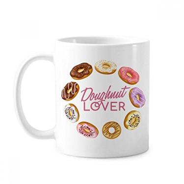 Imagem de Caneca de comida de sobremesa ocidental círculo rosquinha caneca cerâmica xícara de porcelana café louça