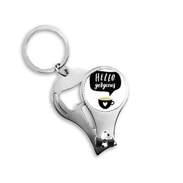 Imagem de Hello Gorgeous Quote manuscrito alicate chaveiro abridor de garrafa