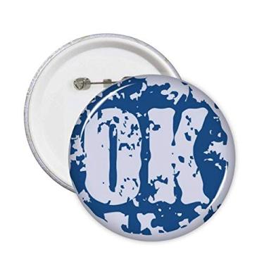 Imagem de OK Design Ilustração Redonda Padrão Pinos Emblema Botão Decoração Acessório 5 peças