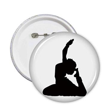 Imagem de Broche de dança arte pavão yoga esportes distintivo botão decoração acessório 5 peças