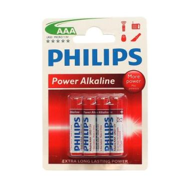 Imagem de Pilha Alcalina Philips Aaa Cartela 4 Unidades - Philips - Pilhas