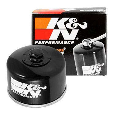 Imagem de K&N Filtro de óleo de motocicleta: alto desempenho, premium, projetado para ser usado com óleos sintéticos ou convencionais: serve para motocicletas BMW selecionadas, KN-164