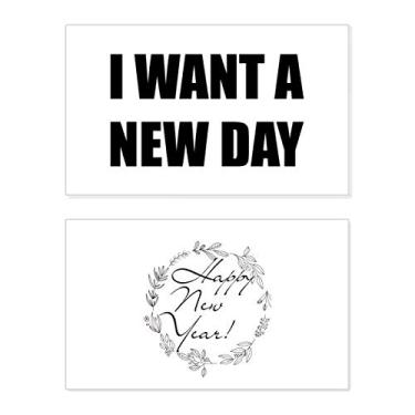 Imagem de Cartão de felicitações I Want A New Day New Year Festival Bless Message Present
