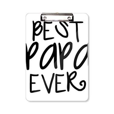 Imagem de Bless Father Best Papa Ever Words prancheta pasta, bloco de escrita A4