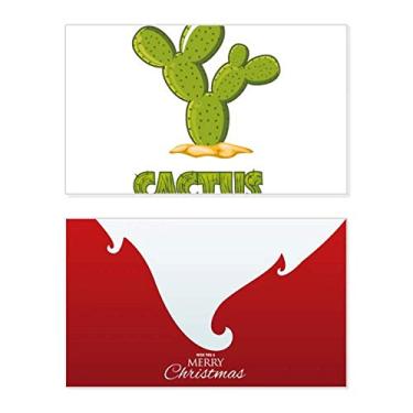Imagem de Cactus Planta Suculentas Vaso Verde Feriado Feliz Natal Cartão de Parabéns Mensagem de Natal