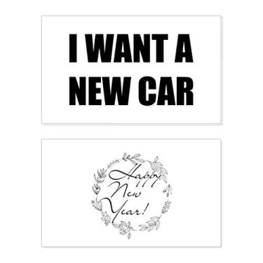 Imagem de I Want A New Car Festival Ano Novo Cartão de felicitações Bless Message Present
