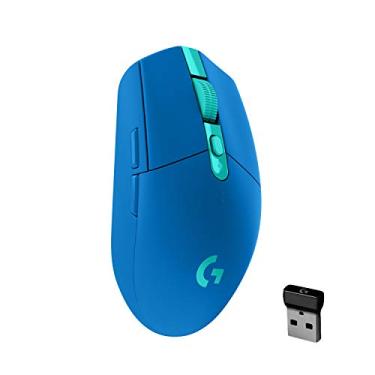 Imagem de Logitech G Mouse para jogos sem fio 305 LEGHSTPEED, sensor Hero 12 K, 12.000 DPI, leve, 6 botões programáveis, bateria de 250 horas, memória de bordo, PC/Mac - azul
