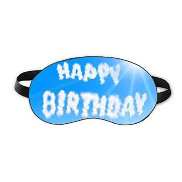 Imagem de Happy Birthday Blue Sky Clouds Sleep Eye Shield Soft Night Vlindfold Shade Cover