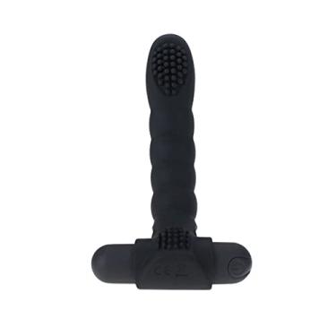 Imagem de Vibrador de Dedo Massagem do Ponto g Estimulador de Clitóris 10 Frequências Erótico Zatla Shop (Preto)