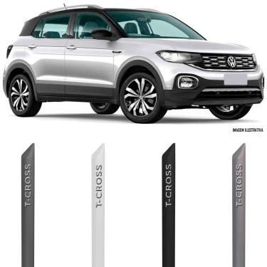Imagem de Jogo Friso Lateral Pintado Vw T-Cross Escrita Alto Revelo Cromado