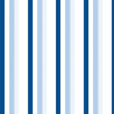 Imagem de Papel De Parede Adesivo Listrado Em Tons Azuis - 12M