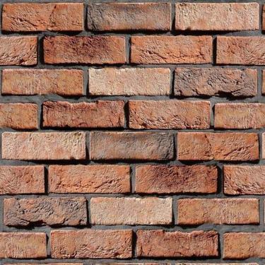 Imagem de Papel De Parede 3D Tijolo Marrom Envelhecido Rolo 12M