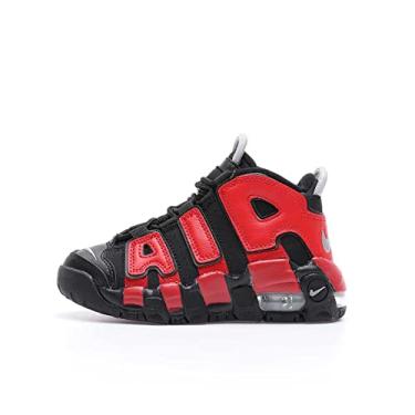 Imagem de Nike T nis de basquete infantil Air More Uptempo Bred PS, Preto/vermelho universit rio, 2 Little Kid