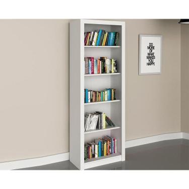 Imagem de Estante Livreiro Casal Me4104 C/ 4 Prateleiras Branco - Tecno Mobili