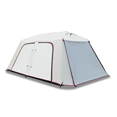 Imagem de Barraca de acampamento, barracas de praia pop-up automáticas ao ar livre para 5 a 8 pessoas, abrigo solar com varanda estendida Tenda familiar instantânea para viagem de carro em família, F hopeful