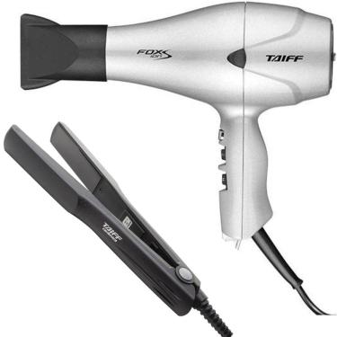 Imagem de Kit Taiff - Secador Profissional Fox Ion S Prata 2100W 127V + Prancha Ceramic 180ºc Bv