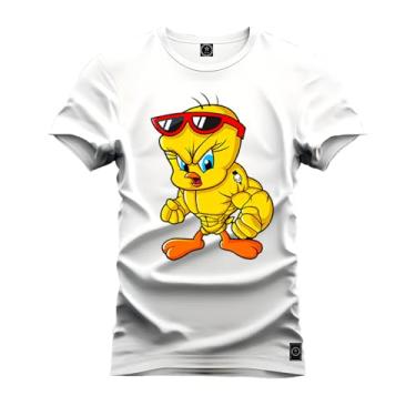 Imagem de Camiseta Premium 100% Algodão Estampada Shirt Unissex Piu Piu Maromba Branco G