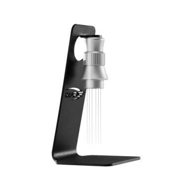 Imagem de IKAPE Spaceship Espresso WDT Tools, agitador de expresso ajustável para barista, ferramenta distribuidora de agulhas expresso com suporte magnético, ferramenta WDT de café vem com 12 agulhas extras de 0,4 mm e 0,25 mm (prata)