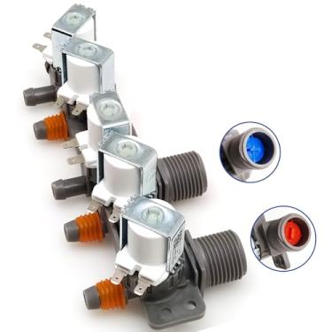 Imagem de AJU73213301 AJU75152601 AJU75152603 Válvula de entrada de água da arruela compatível com Kenmore LG WT1101CW WT1501CW WT5270CW WT7200CW WT1201CV WT5070CW WT5111 70HV WL Máquina de lavar T4870CW